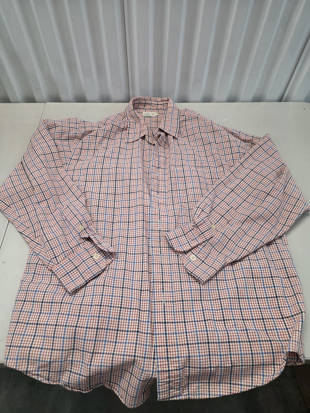 J Crew Oarsman Button Up Shirt Men's Size XL